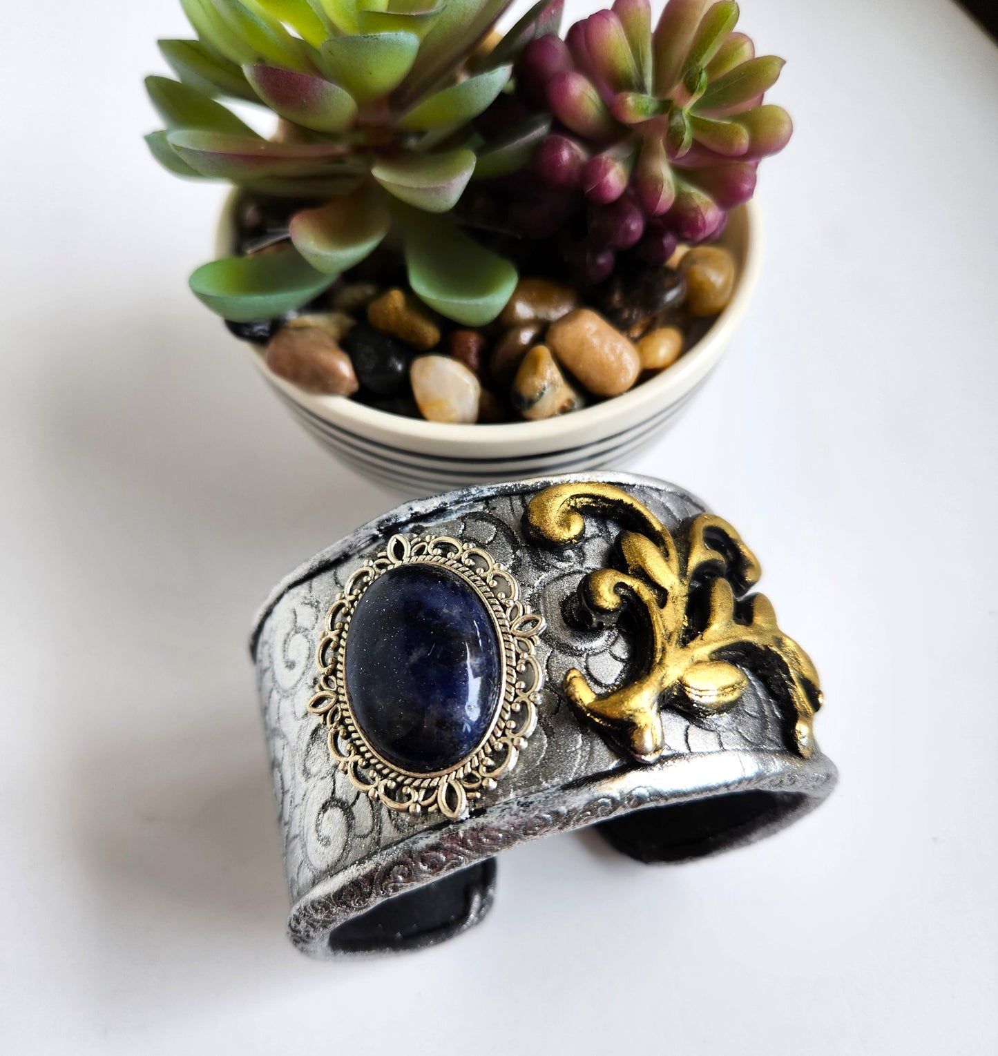 Blue and Gold Cuff